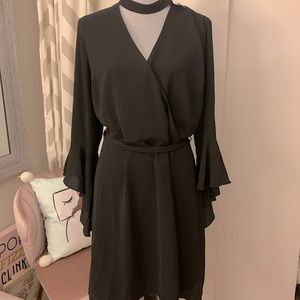 NWT Bar III Black Dress Bell Sleeves